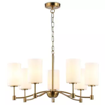 люстра подвесная AMBRELLA High Light E14 7х40Вт латунь/белый матовый