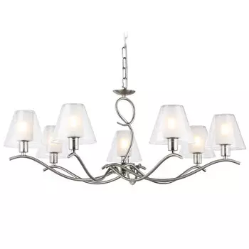 люстра подвесная AMBRELLA High Light E14 7х40Вт никель/белый матовый