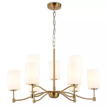 люстра подвесная AMBRELLA High Light E14 9х40Вт латунь/белый матовый