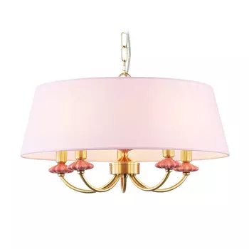 люстра подвесная AMBRELLA High Light E14х5 40Вт золото/розовый