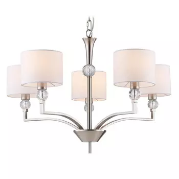 люстра подвесная AMBRELLA High Light E14х5 40Вт никель/белый