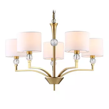 люстра подвесная AMBRELLA High Light E14х5 40Вт латунь/белый