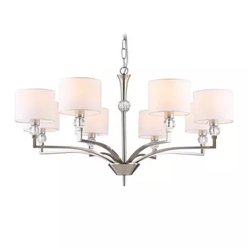 люстра подвесная AMBRELLA High Light E14х8 40Вт никель/белый