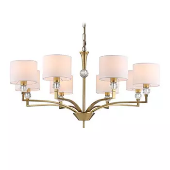 люстра подвесная AMBRELLA High Light E14х8 40Вт латунь/белый