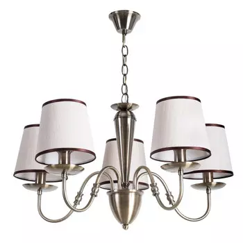 люстра подвесная ART LAMP Fiona 5х40Вт E14 металл гальванизированный античная бронза