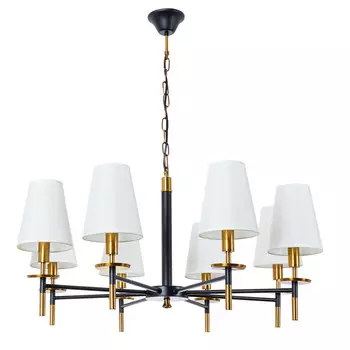 люстра подвесная ART LAMP Riccardo E14 8х40Вт металл черный