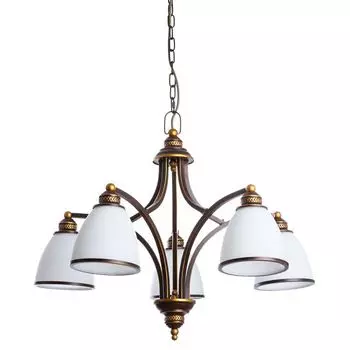 люстра подвесная ARTE LAMP Bonito E27 5х40Вт металл коричневый