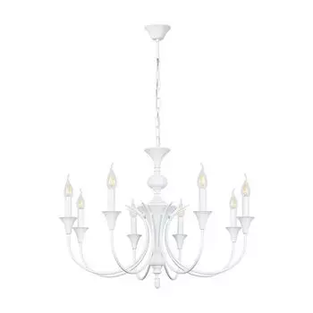 люстра подвесная ARTE LAMP Collonetta E14 8х40Вт металл белый