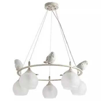 люстра подвесная ARTE LAMP Gemelli 5x60Вт E27 металл пластик белый