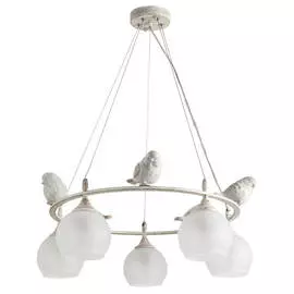 люстра подвесная ARTE LAMP Gemelli 5x60Вт E27 металл пластик белый
