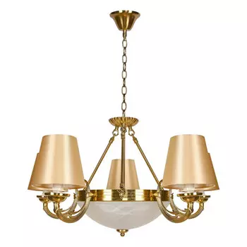 люстра подвесная БАЛТИЙСКИЙ СТИЛЬ Барселона 5xЕ14 40Вт + 2xЕ27 60Вт металл бронза