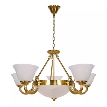 люстра подвесная БАЛТИЙСКИЙ СТИЛЬ Мадрид 5xЕ14 40Вт + 2xЕ27 60Вт металл бронза