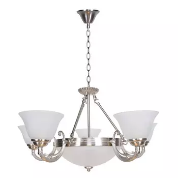 люстра подвесная БАЛТИЙСКИЙ СТИЛЬ Венеция 5xЕ14 40Вт +2xЕ27 60Вт металл хром