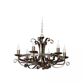 люстра подвесная без плафонов VITALUCE Dekker, 6x60 Вт, E14, металл