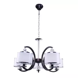 люстра подвесная CAIMAN Leo 5x60Вт E14 стекло,металл