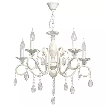 люстра подвесная De CITY Аврора 5х60Вт E14 белый