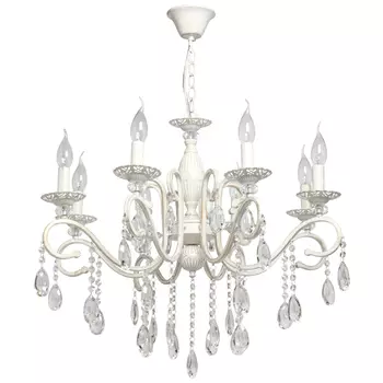 люстра подвесная De CITY Аврора 8х60Вт E14 белый