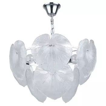 люстра подвесная DECITY Бриз 5х60Вт E27 металл стекло хром
