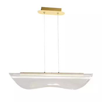 люстра подвесная DECITY Конти 2х20Вт LED 2400Лм 3000/4000/6000К металл акрил золотой