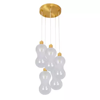 люстра подвесная DECITY Крайс 5х7Вт G9 металл стекло латунь