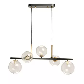 люстра подвесная DECITY Оливия 5х7Вт G9 металл стекло черный