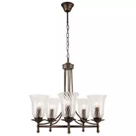 люстра подвесная ESCADA Elison 5х60Вт Е14 античная бронза
