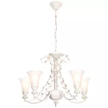 люстра подвесная ESCADA Франческа 5х60Вт E14 белый