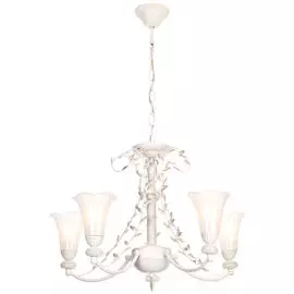 люстра подвесная ESCADA Франческа 5х60Вт E14 белый