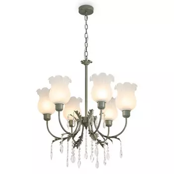 люстра подвесная FREYA Aileen E27 6х60Вт зеленый