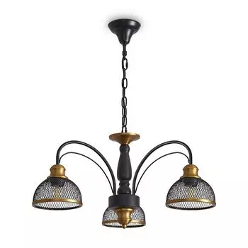 люстра подвесная FREYA Caz E27 3х60Вт черный