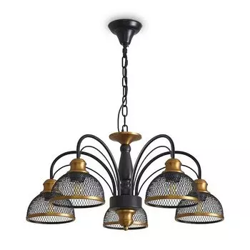 люстра подвесная FREYA Caz E27 5х60Вт черный