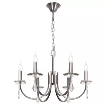 люстра подвесная FREYA Forte E14 6х40Вт никель