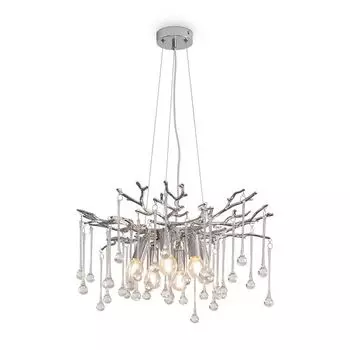 люстра подвесная FREYA Michelle E14 6х60Вт хром