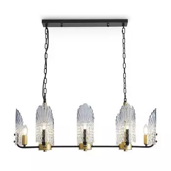 люстра подвесная FREYA Ollie E14 8х40Вт черный