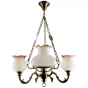 люстра подвесная HIPER Altea 4х60Вт Е27 стекло бронза