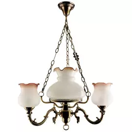 люстра подвесная HIPER Altea 4х60Вт Е27 стекло бронза