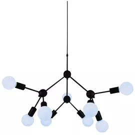 люстра подвесная HIPER Bolzano 9х60Вт Е27 черный