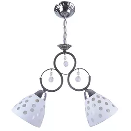 люстра подвесная HIPER Modern 2х60Вт E27 круги/черный/хром