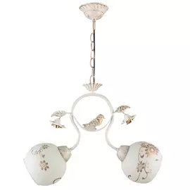 люстра подвесная HIPER Modern 2х60Вт E27 стекло белый