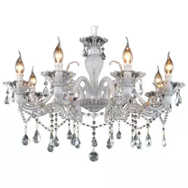 люстра подвесная LAMPLANDIA Madlen 8х40Вт Е14 металл белая