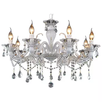 люстра подвесная LAMPLANDIA Madlen 8х40Вт Е14 металл белая