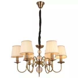 люстра подвесная LAMPLANDIA Montrem 6х40Вт E14 металл бронза