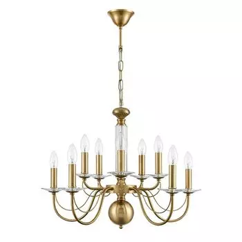 люстра подвесная LUMION Classi Е14 10х40Вт медь металл хрусталь