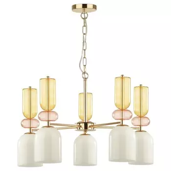 люстра подвесная LUMION Gillian E27 5х40Вт E27 золотой