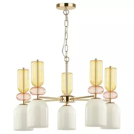 люстра подвесная LUMION Gillian E27 5х40Вт E27 золотой