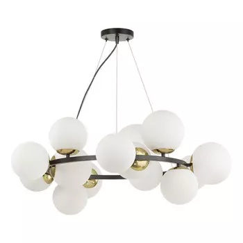 люстра подвесная LUMION Moderni E14 14х40Вт стекло белый бронза