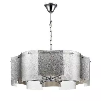 люстра подвесная LUMION Moderni E14 8х40Вт хром тонированное стекло