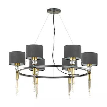 люстра подвесная LUMION Santiago 6х60Вт E27 металл черный