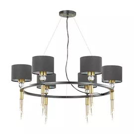 люстра подвесная LUMION Santiago 6х60Вт E27 металл черный