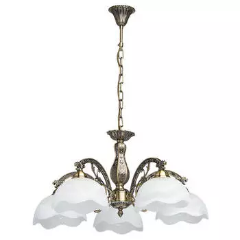 люстра подвесная MW-LIGHT Ариадна 5х60Вт E27 стекло бронза